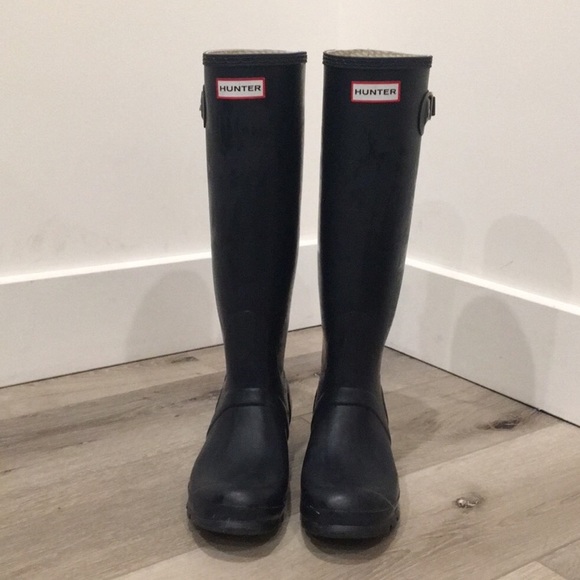 Hunter Shoes - Tall Navy Hunter Boots